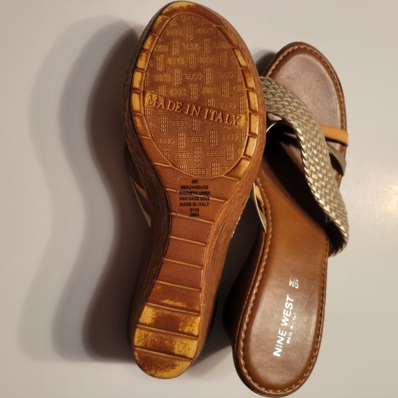 Nine West Wedge Sandals Size 9 - Picture 3 of 4
